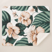 Monstera Blätter Hibiskus Sherpadecke (Vorderseite (Horizontal))