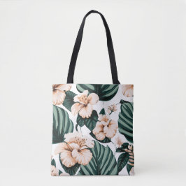 Monstera Blätter Hibiskus Tasche