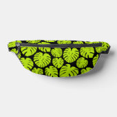 Monstera-Blätter in Lime Green und Schwarz Bauchtasche (Ablage )