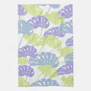 Monstera Blätter in Pastell Küchenhandtuch Geschirrtuch
