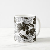 Monstera-Blätter Kaffeetasse (VorderseiteRechts)