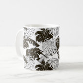Monstera-Blätter Kaffeetasse (Vorderseite Links)