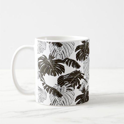 Monstera-Blätter Kaffeetasse (Links)