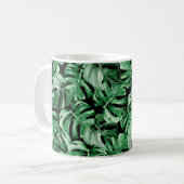 Monstera-Blätter Kaffeetasse (Vorderseite Links)