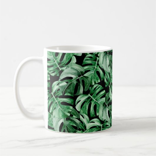 Monstera-Blätter Kaffeetasse (Links)