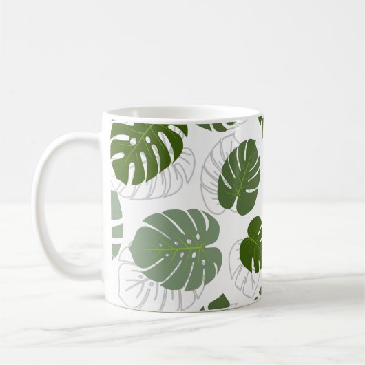 Monstera-Blätter Kaffeetasse (Links)