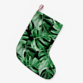 Monstera-Blätter Kleiner Weihnachtsstrumpf (Vorderansicht (hängend))