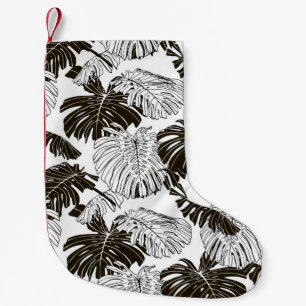 Monstera-Blätter Kleiner Weihnachtsstrumpf