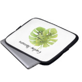 Monstera-Blätter Laptopschutzhülle (Vorne Knopf)