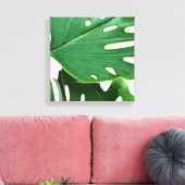 Monstera-Blätter Leinwanddruck (Insitu (Wohnzimmer))