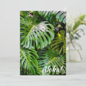 Monstera Blätter, Limahuli Gardens, Kauai, Hawaii Einladung (Stehend Vorderseite)