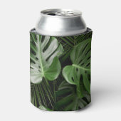 Monstera Blätter, luxuriöse tropische Anordnung. Dosenkühler (Kanne Vorderseite)