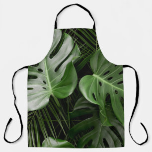 Monstera Blätter, luxuriöse tropische Anordnung. Schürze