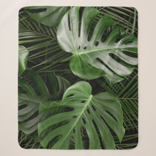 Monstera Blätter, luxuriöse tropische Anordnung. Sherpadecke