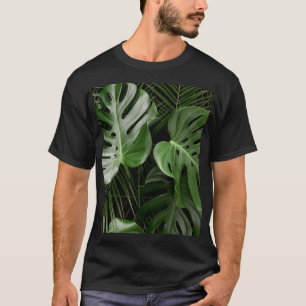 Monstera Blätter, luxuriöse tropische Anordnung. T-Shirt