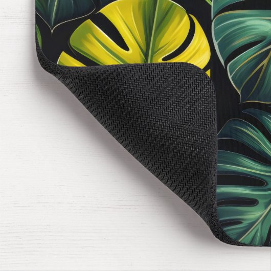 Monstera-Blätter Mousepad (Ecke)