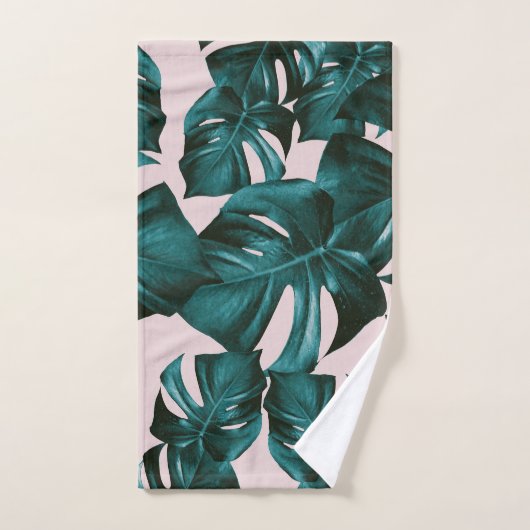 Monstera Blätter Muster #4 Badhandtuch Set (Handtuch)