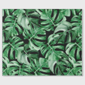 Monstera-Blätter-Muster Geschenkpapier (Flach)