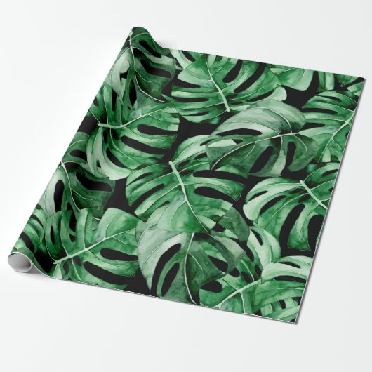 Monstera-Blätter-Muster Geschenkpapier (Ungerollt)