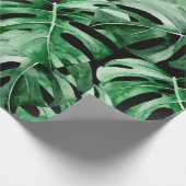Monstera-Blätter-Muster Geschenkpapier (Ecke)