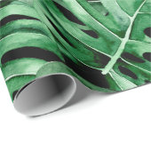 Monstera-Blätter-Muster Geschenkpapier (Rolleneckpunkt)