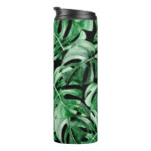 Monstera-Blätter-Muster Thermosbecher (Nach rechts gedreht)