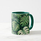 Monstera Blätter Pattern Tasse (VorderseiteRechts)