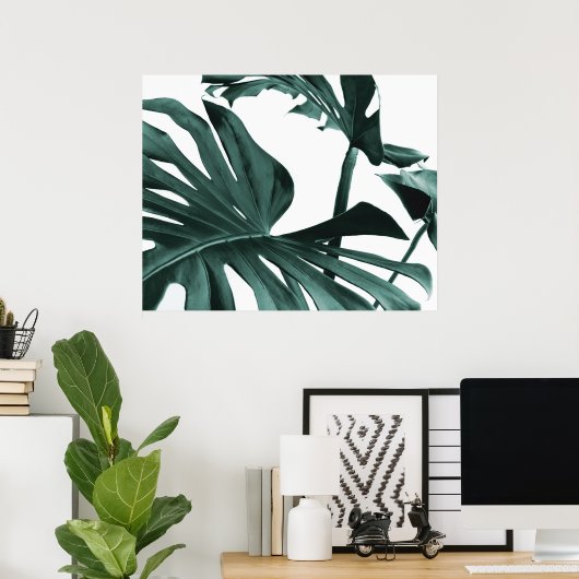 Monstera Blätter Poster (Heimbüro)