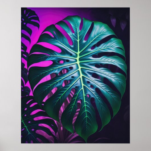Monstera-Blätter Poster (Vorne)