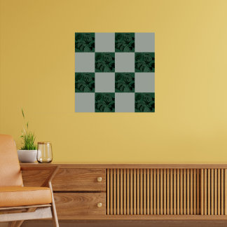 Monstera-Blätter Prüfmuster Poster