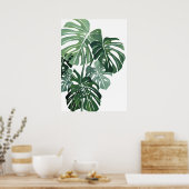 Monstera Blätter schließen Poster (Küche)