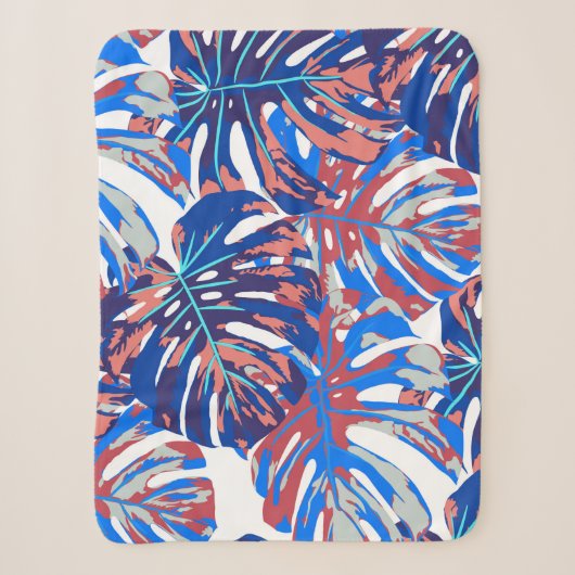 Monstera-Blätter Sherpadecke (Vorderseite)