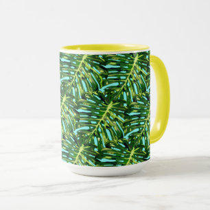 Monstera Blätter Tasse - Grün