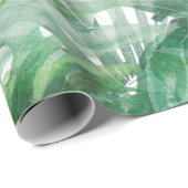 Monstera Blätter Tropical Geschenkpapier (Rolleneckpunkt)