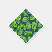 Monstera-Blätter, tropisches Aquarellmuster Serviette (Ecke)