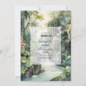 Monstera Blätter Tropisches Brautparty Einladung (Vorderseite)