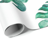 Monstera-Blätter. Tropisches Illustrationsmuster Geschenkpapier (Rolleneckpunkt)