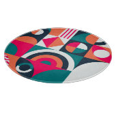 Monstera Blätter: Tropisches Vintages Muster Schneidebrett (Ecke)