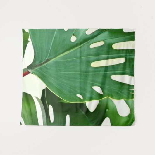 Monstera-Blätter Wandteppich (Vorderseite (Horizontal))
