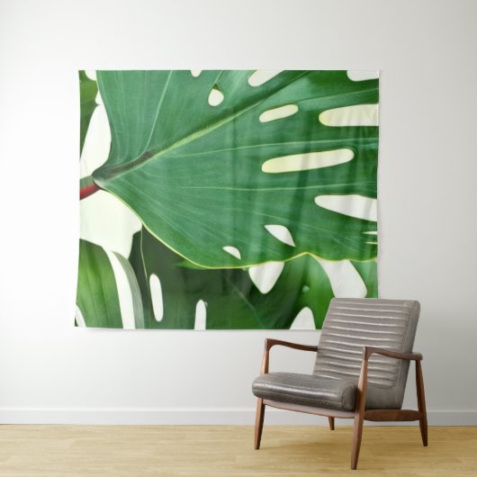 Monstera-Blätter Wandteppich (Beispiel (Horizontal))