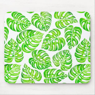 Monstera-Blätter Wasserfarbe Mousepad