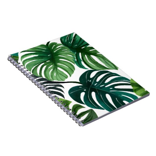 Monstera Blätter Wasserfarbe Notizblock (Rechte Seite)