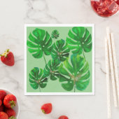 Monstera-Blattmuster-Papiertaschentuch Serviette (Beispiel)