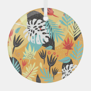 Monstera-Blüte: Vintage-Botanik-Illustration. Ornament Aus Glas
