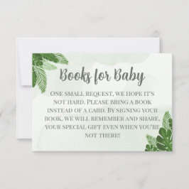 Monstera Books for Baby Card Tropical Greenery Dankeskarte