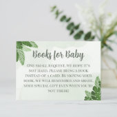 Monstera Books for Baby Card Tropical Greenery Dankeskarte (Stehend Vorderseite)