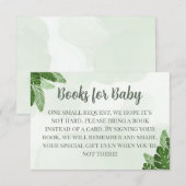 Monstera Books for Baby Card Tropical Greenery Dankeskarte (Vorne/Hinten)