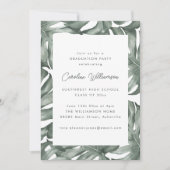 Monstera Botanical Watercolor Graduation Party Einladung (Vorderseite)