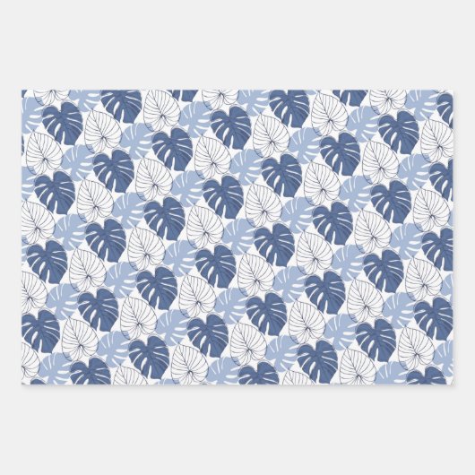 Monstera Botanisches Muster Geschenkpapier Set (Vorderseite 2)