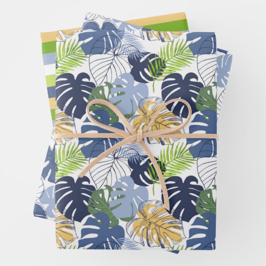 Monstera Botanisches Muster Geschenkpapier Set (Beispiel)